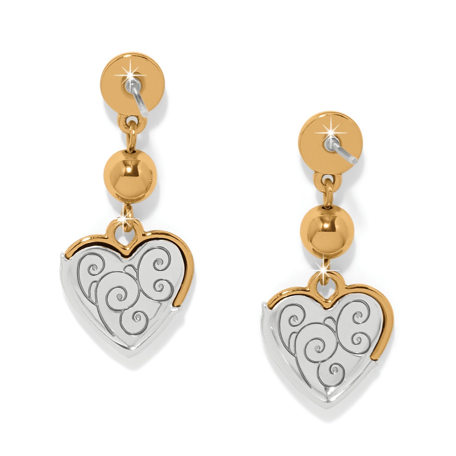 Brighton Meridian Petite Heart Wave Post Earrings | Gold - Juli's Wearable Art