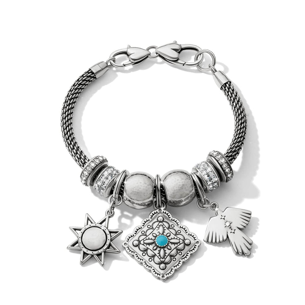 Brighton Mosaic Paseo Charm – Silver & Blue Enamel - Juli's Wearable Art