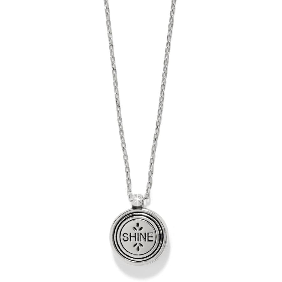 Brighton Mosaic Round Two Tone Mini Necklace – Silver - Gold - Juli's Wearable Art