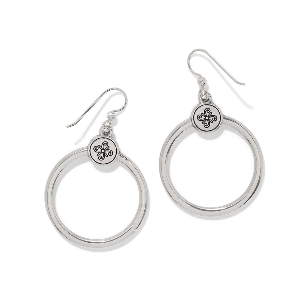 Brighton Mosaic Two Tone French Wire Hoop Earrings – Silver - Gold - Juli's Wearable Art