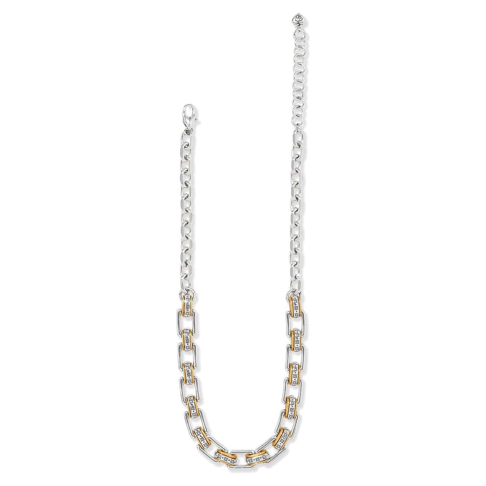 Brighton Mosaic Two Tone Links Necklace – Silver - Gold - Juli's Wearable Art