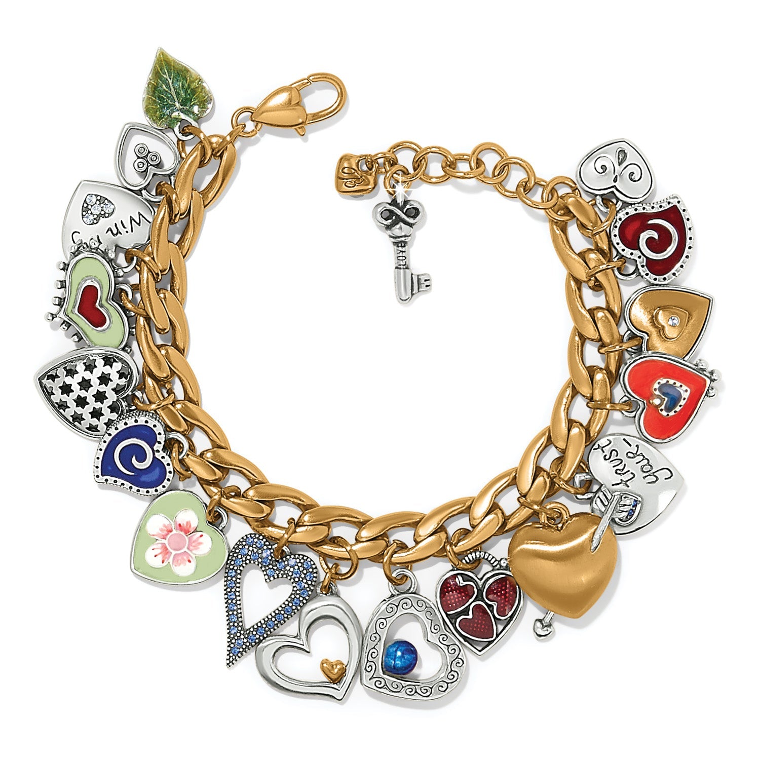 Brighton One Heart Color Charm Bracelet - Juli's Wearable Art