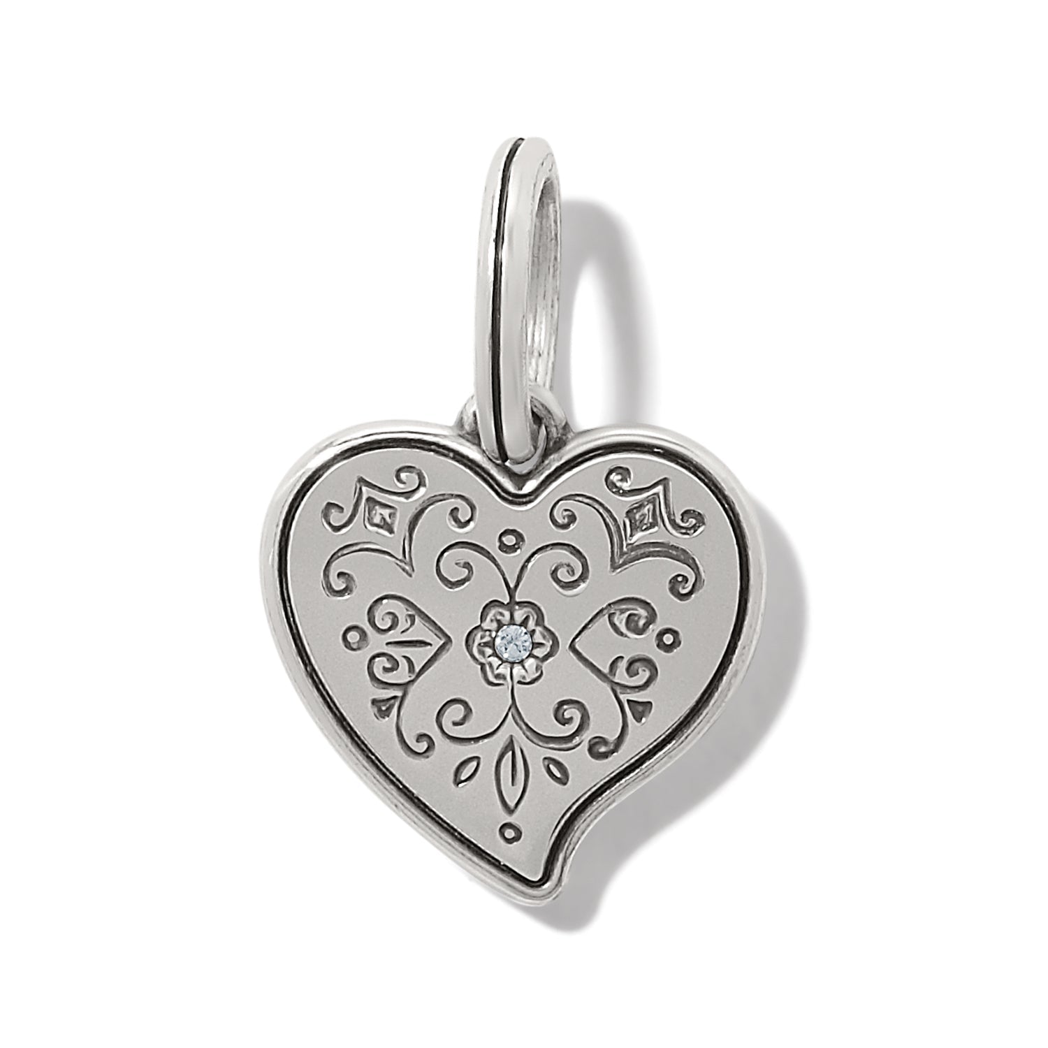 Brighton Ornate Heart Charm - Juli's Wearable Art