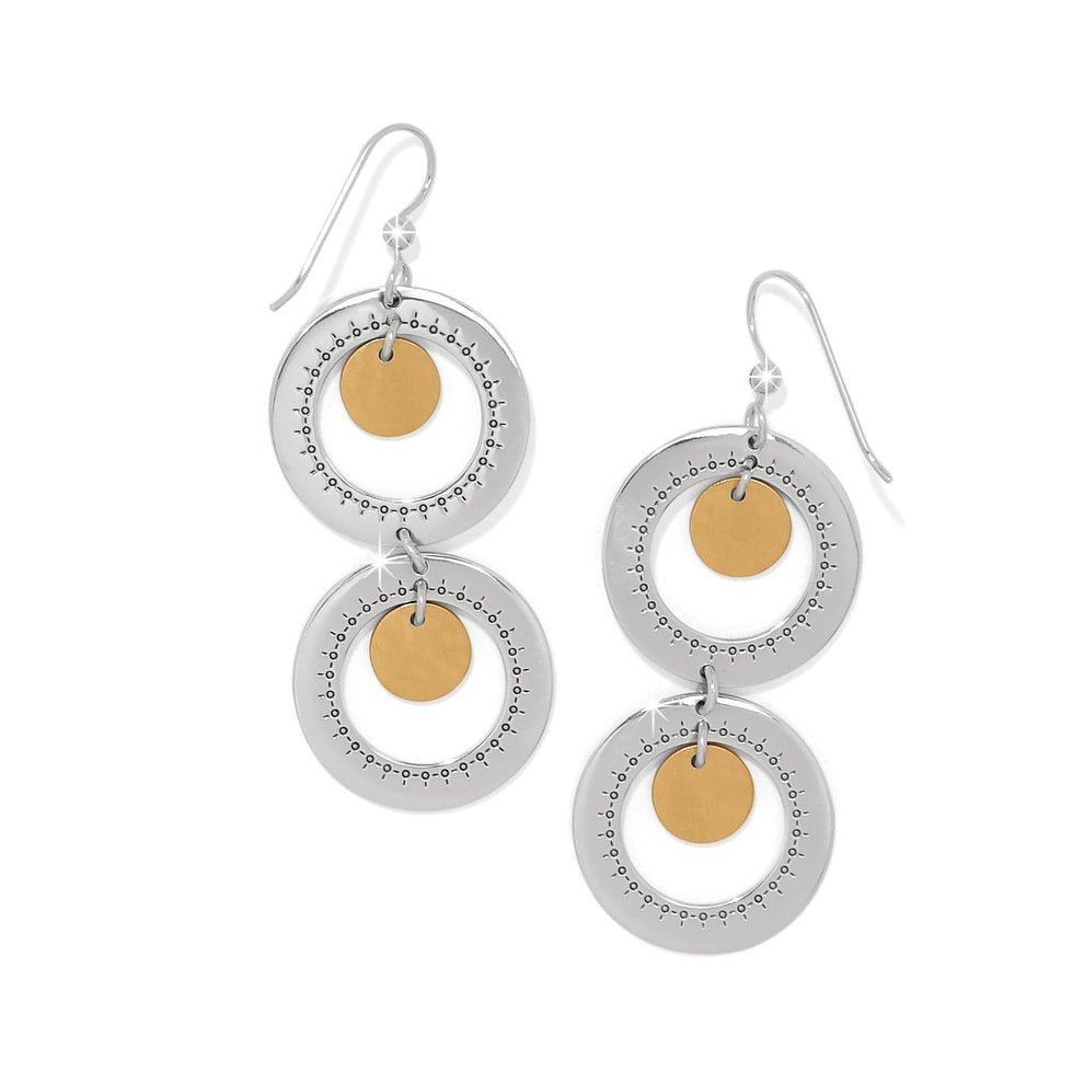 Brighton Palm Canyon Two Tone French Wire Earrings – Silver/Gold - Juli's Wearable Art