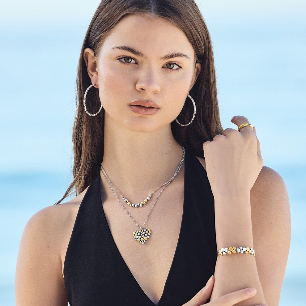 Brighton Pebble Edge Crescent Bar Necklace - Juli's Wearable Art