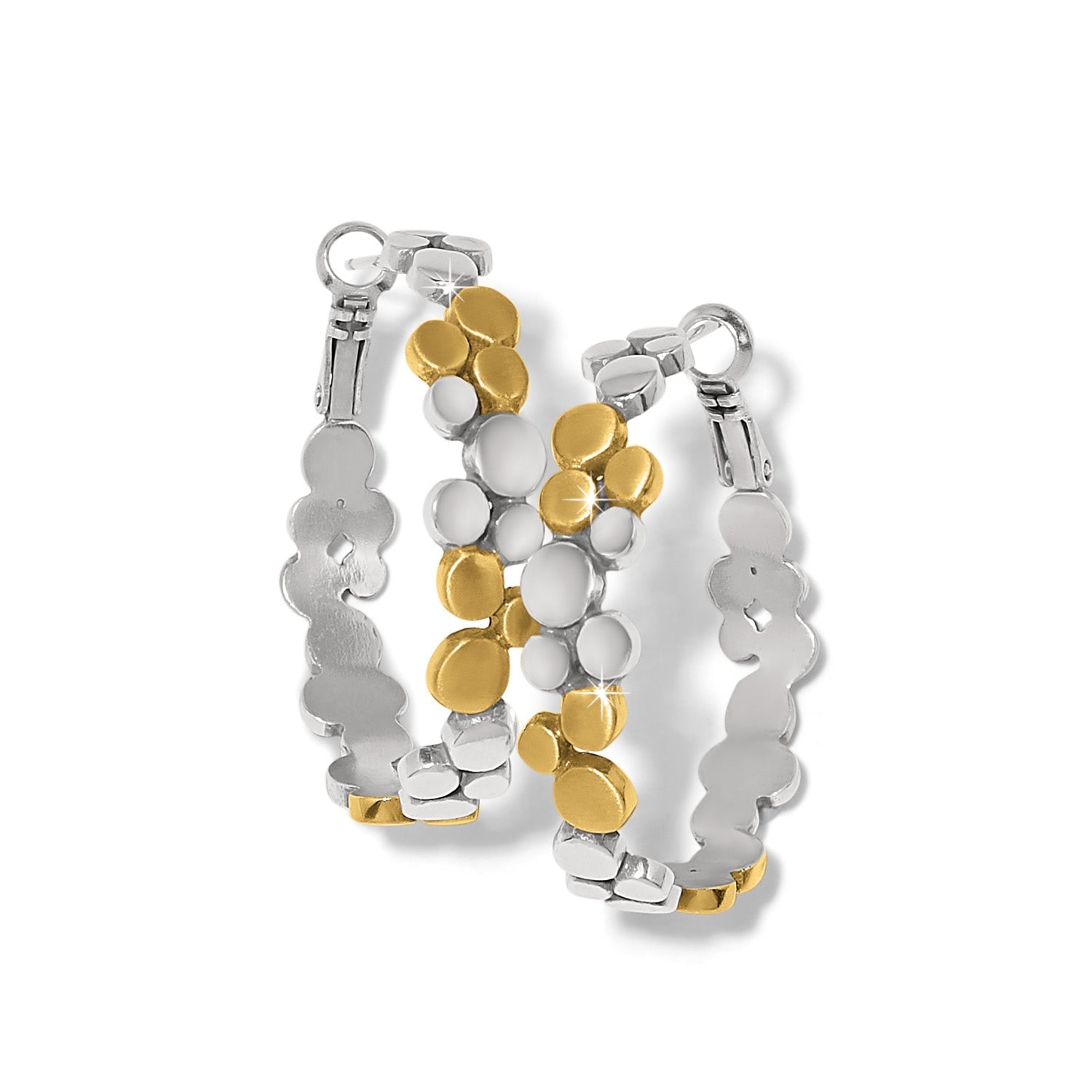 Brighton Pebble Edge Large Hoop Earrings - Juli's Wearable Art