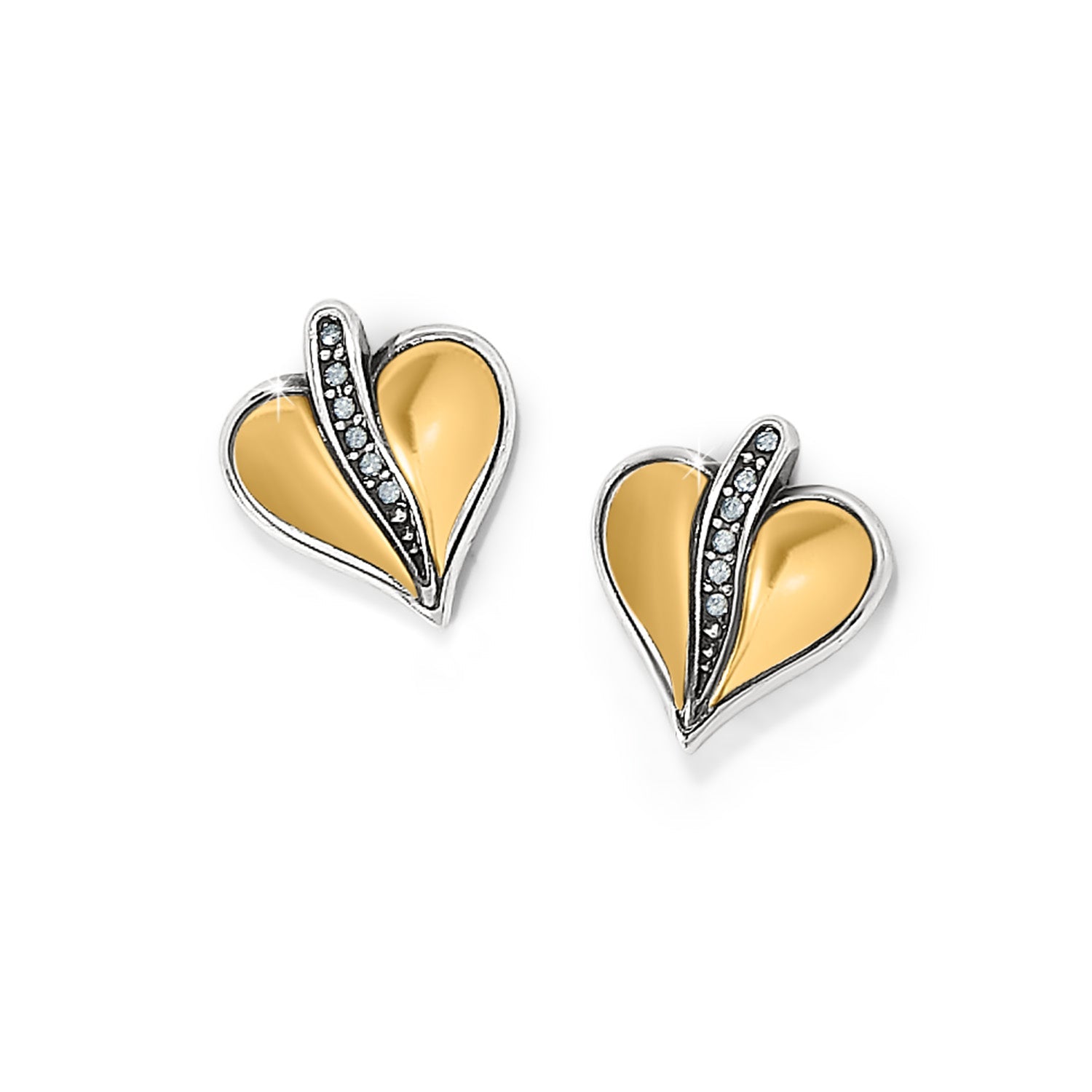 Brighton Precious Heart Two Tone Post Earrings - Juli's Wearable Art
