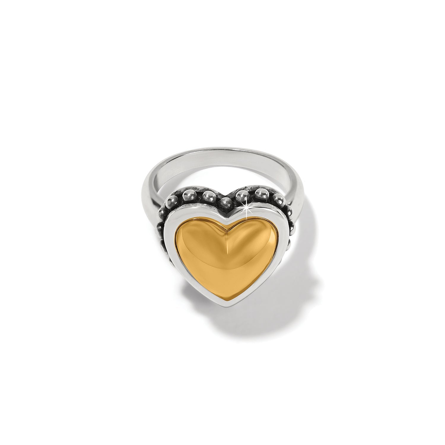 Brighton Pretty Tough Bold Heart Two Tone Ring - Juli's Wearable Art