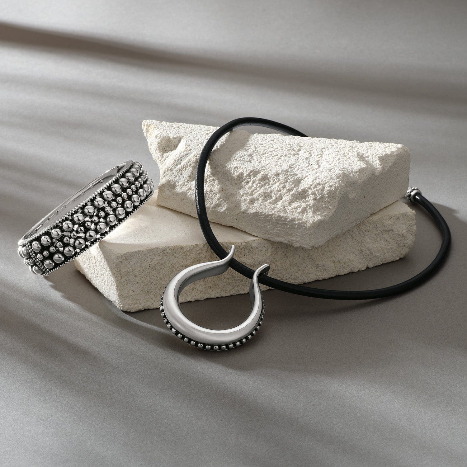 Brighton Pretty Tough Pierced Hinge Bangle – Silver - Juli's Wearable Art