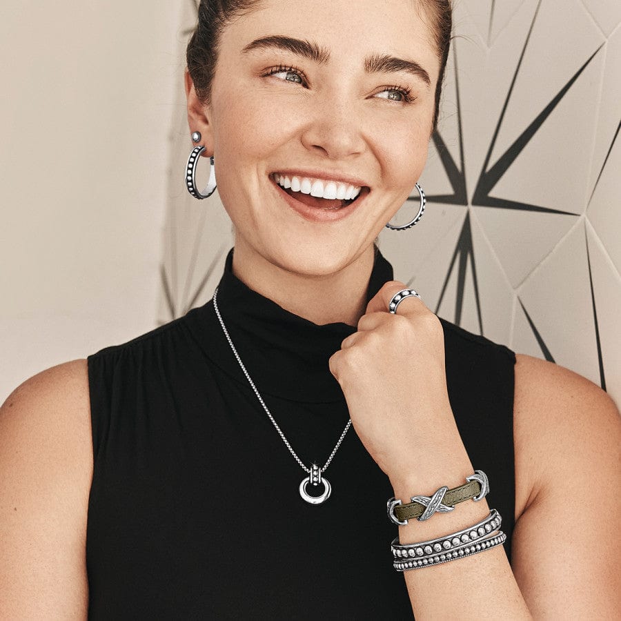 Brighton Pretty Tough Pierced Slim Bangle – Silver - Juli's Wearable Art