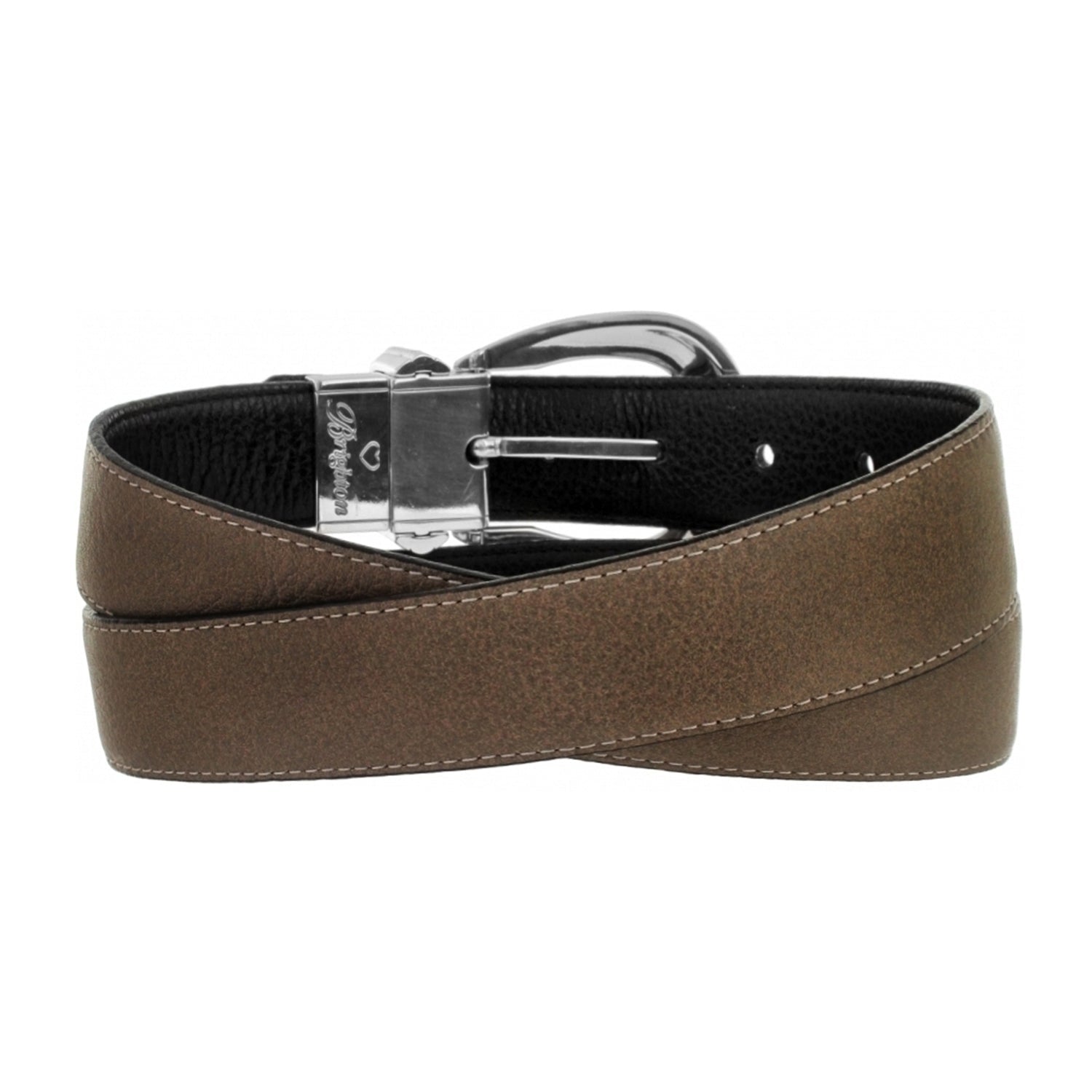 Brighton Really Tough Reversible Belt | Black & Concrete Gray - Juli's Wearable Art