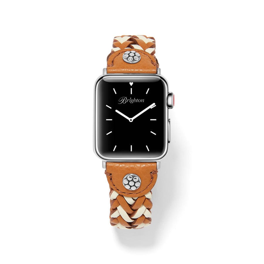 Brighton Rory Leather Watch Band - Shoe White & Toffee - Juli's Wearable Art