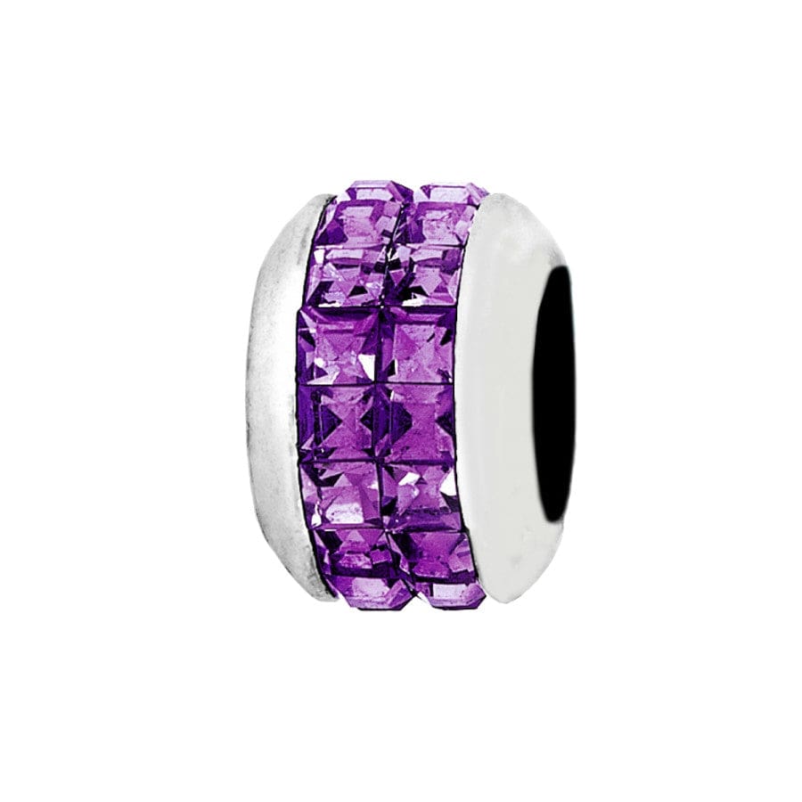 Brighton Spectrum Crystal Bead | Silver & Amethyst Purple - Juli's Wearable Art