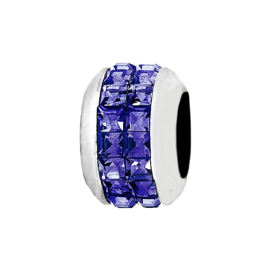Brighton Spectrum Crystal Bead | Silver & Purple - Juli's Wearable Art