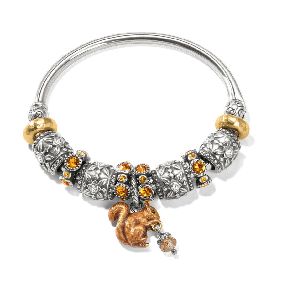 Brighton Squirrel Charm – Enamel with Beaded Acorn - Juli's Wearable Art