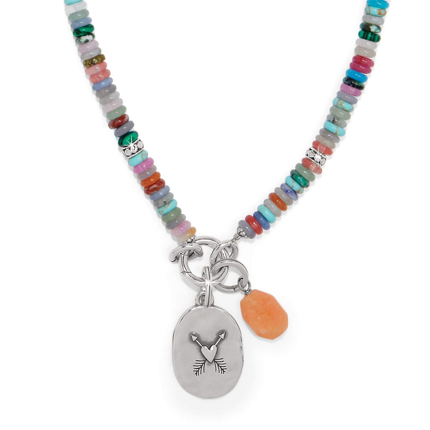 Brighton Token Charm Mix Gemstone Necklace - Juli's Wearable Art