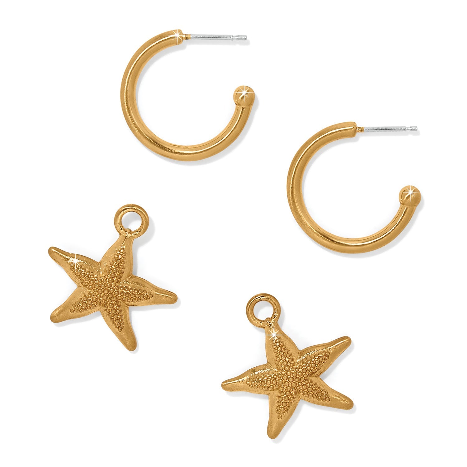 Brighton Twilight Waters Starfish Hoop Earrings - Juli's Wearable Art