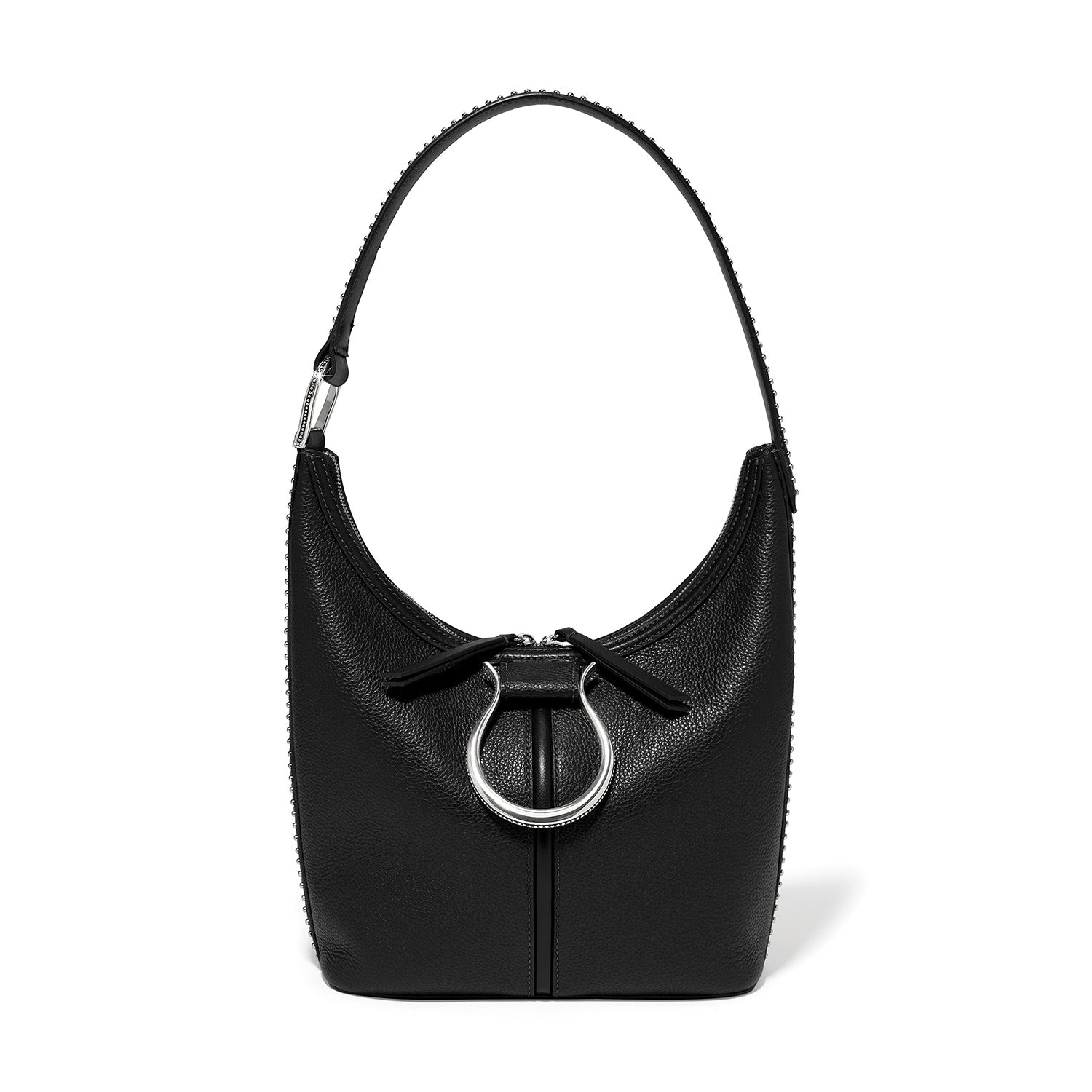 Brighton Wyatt Shoulderbag – Black Leather with Horse Bit Hardware - Juli's Wearable Art
