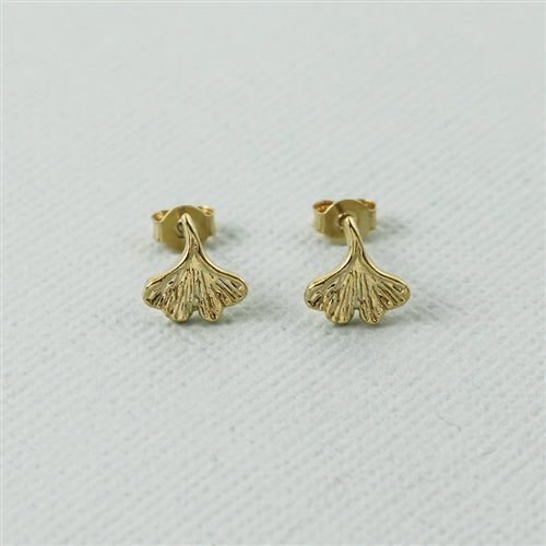 CAI Ginkgo Leaf Stud Earrings - Juli's Wearable Art