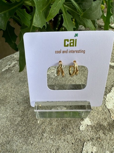 CAI Hoop Stud Earrings - Juli's Wearable Art