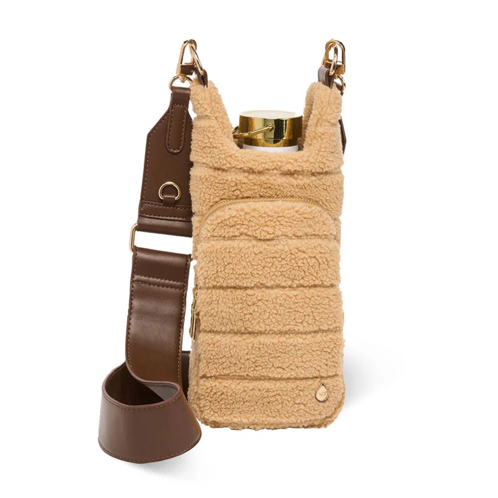 Camel Sherpa Hydrobag® with Vegan Leather Strap - Juli's Wearable Art