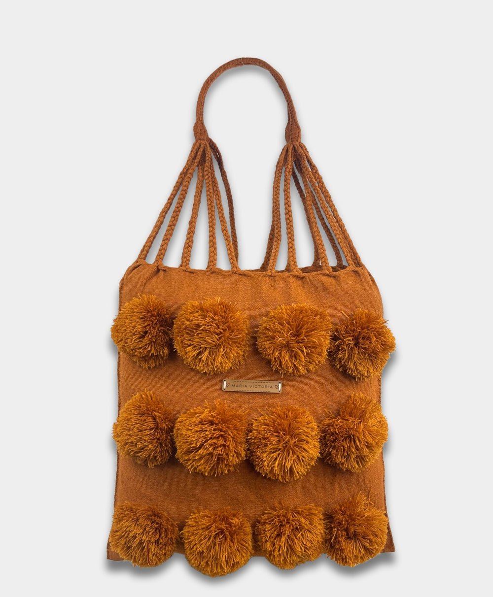 Carmela Camel Brown Handmade Bag – Traditional Waist Loom Artisan Weaving - Juli's Wearable Art