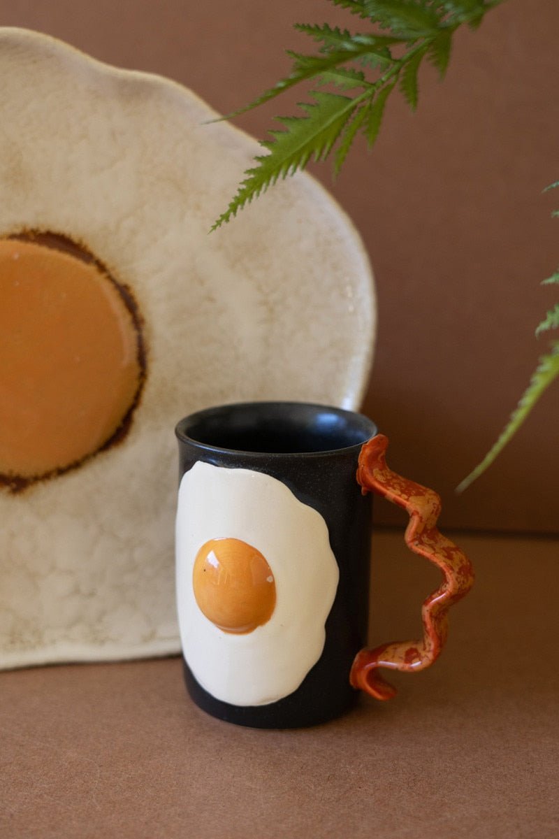 Ceramic Bacon & Egg Coffee Mug - Juli's Wearable Art