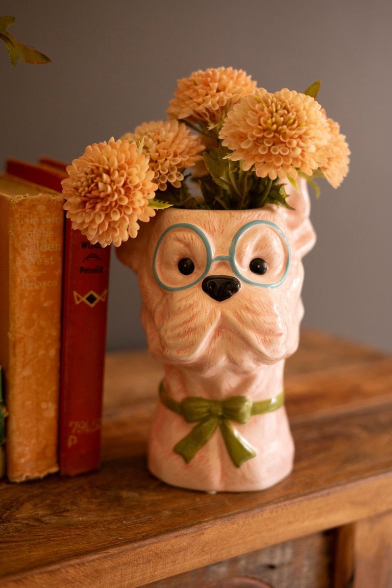 Ceramic Dog with Bows Vases | Set of 3 - Juli's Wearable Art