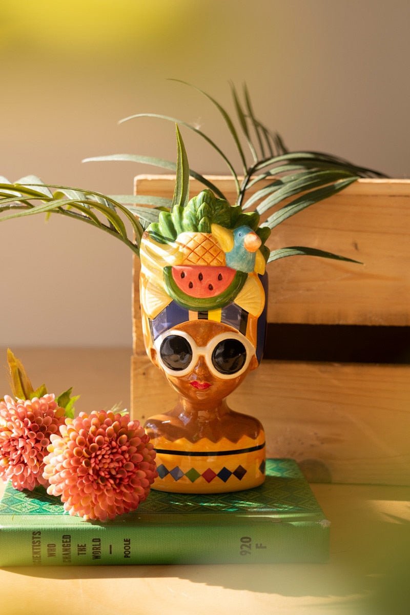 Ceramic Ladies in Fruit Hats Vases | Set of 3 - Juli's Wearable Art