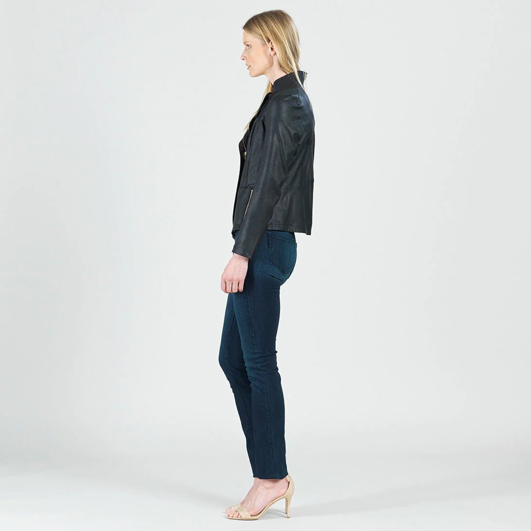 Clara Sunwoo Liquid Leather™ Signature Jacket - Black - Juli's Wearable Art