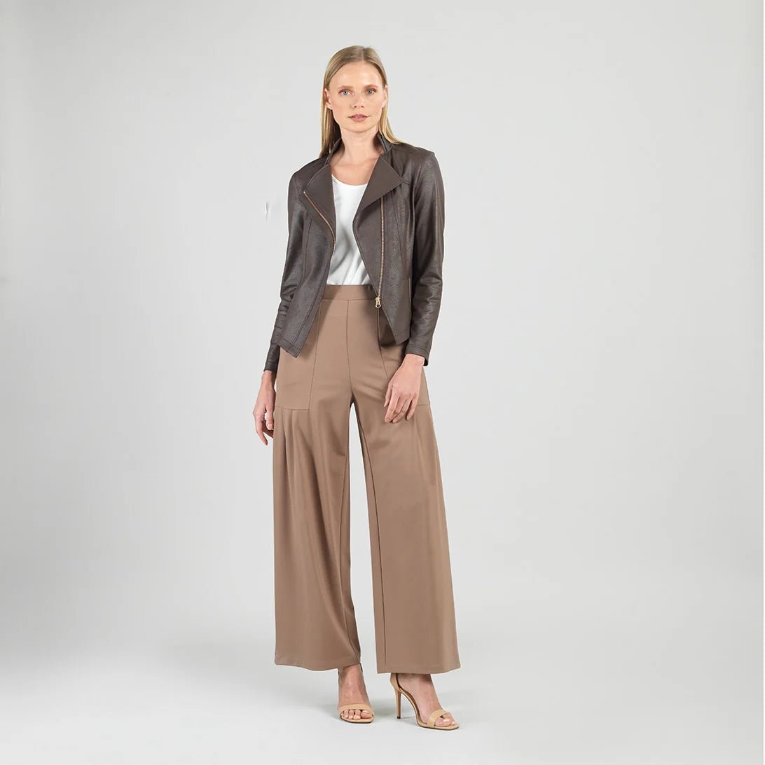 Clara Sunwoo Liquid Leather™ Signature Jacket - Brown - Juli's Wearable Art