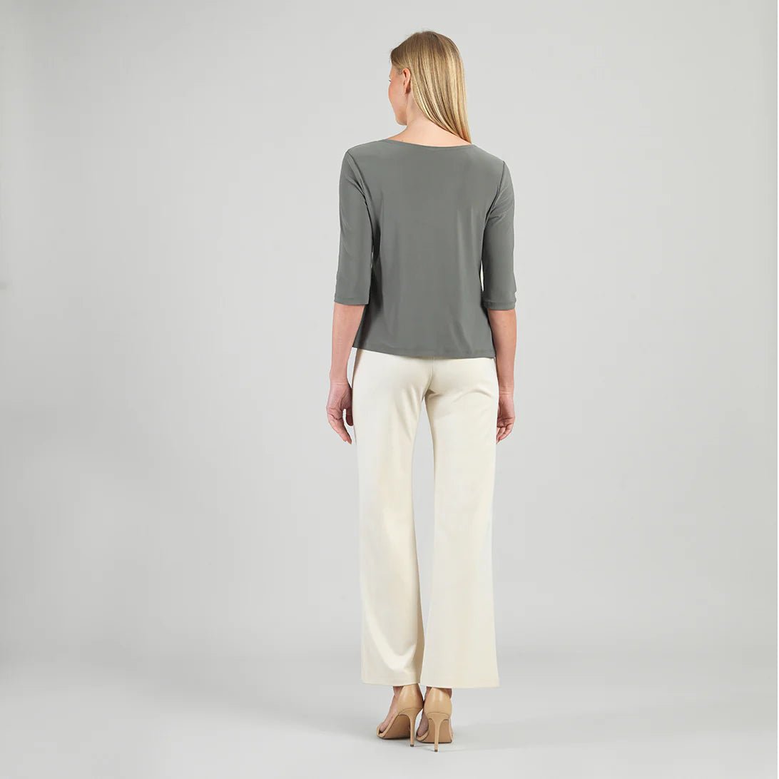 Clara Sunwoo Scoop Neck Half Sleeve Top - Juli's Wearable Art