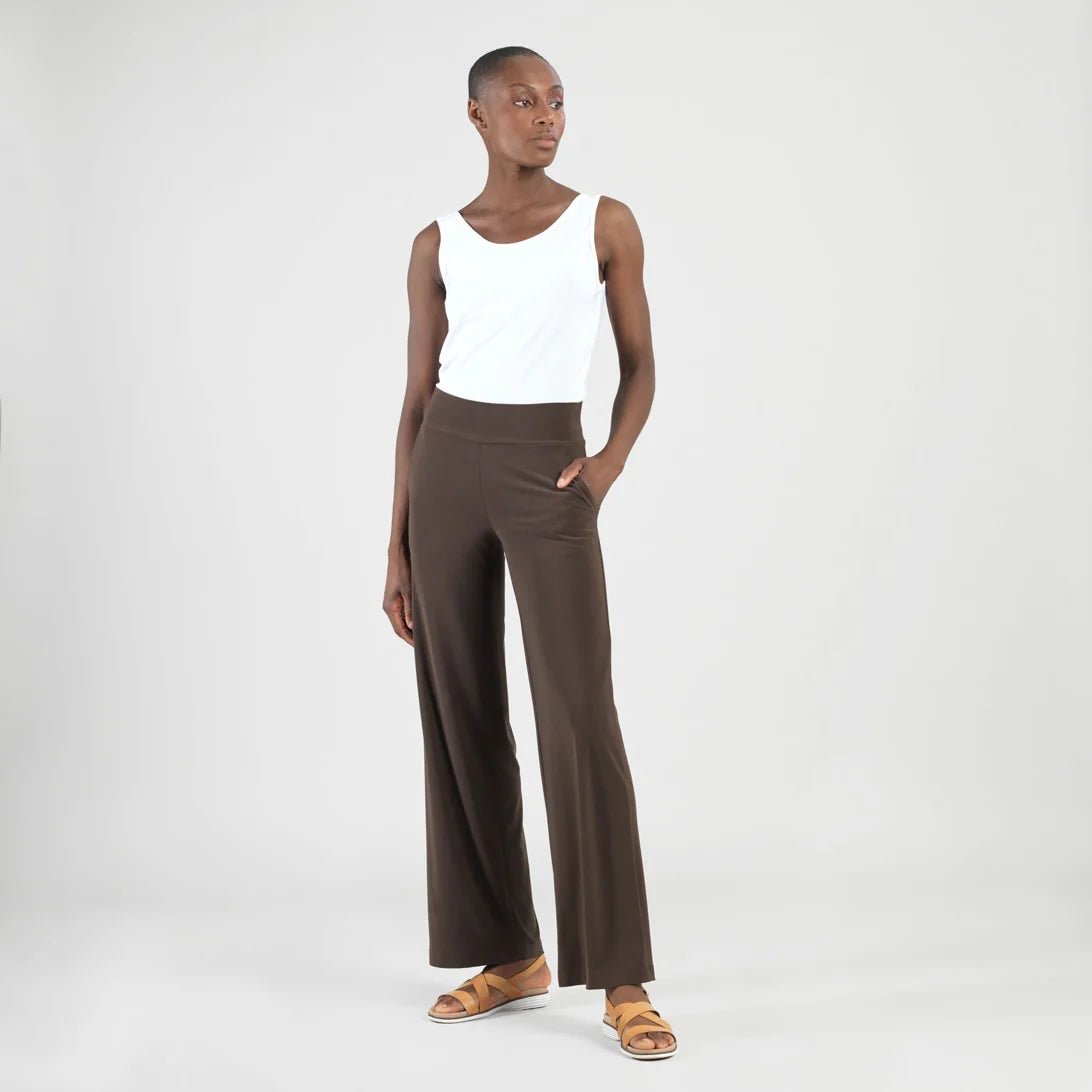 Clara Sunwoo Wide Leg Pocket Pant - Brown - Juli's Wearable Art