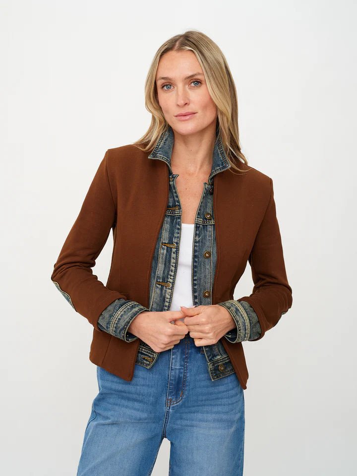 Clarissa Blazer - Dark Brown - Juli's Wearable Art