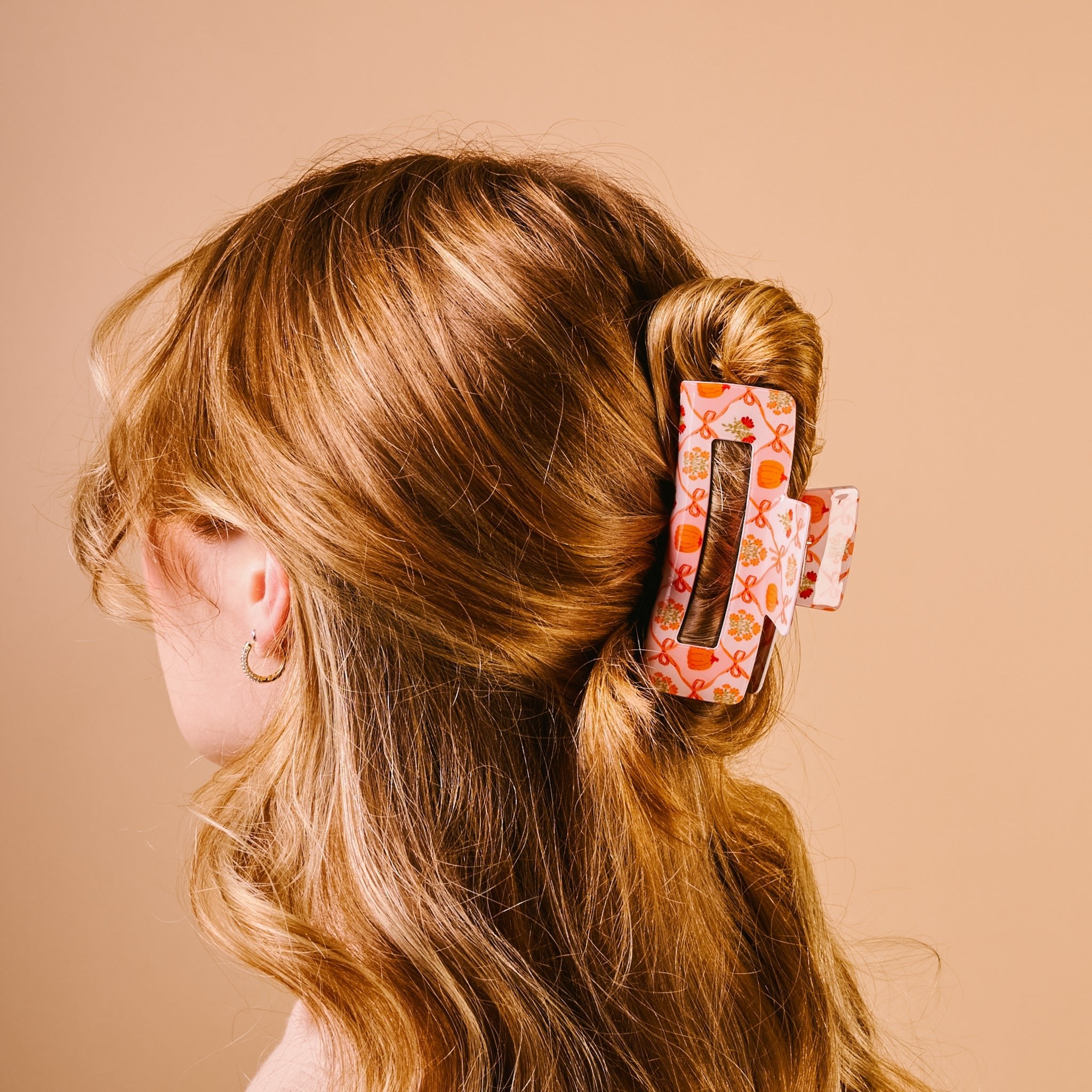 Claw Clip - Patchwork Pumpkins - Juli's Wearable Art