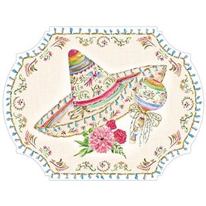 Colorful Sombrero and Maraca with Flowers Diecut Placemat - Juli's Wearable Art