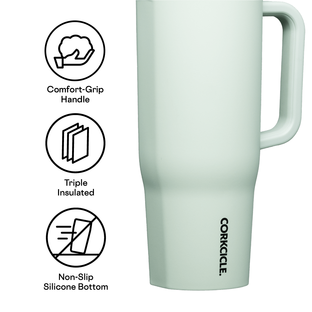 Corkcicle 40oz Cruiser Insulated Tumbler with Handle - Sage Mist - Juli's Wearable Art