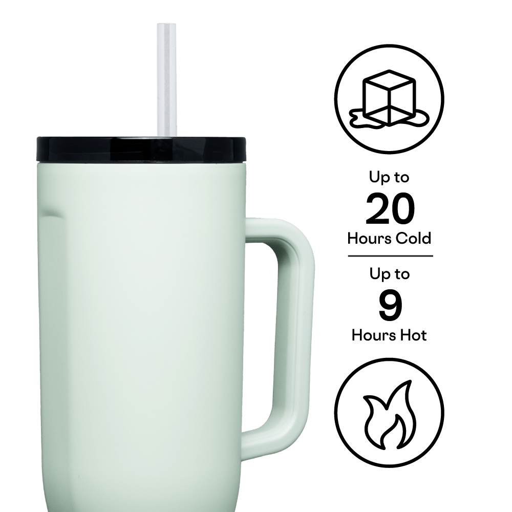 Corkcicle 40oz Cruiser Insulated Tumbler with Handle - Sage Mist - Juli's Wearable Art