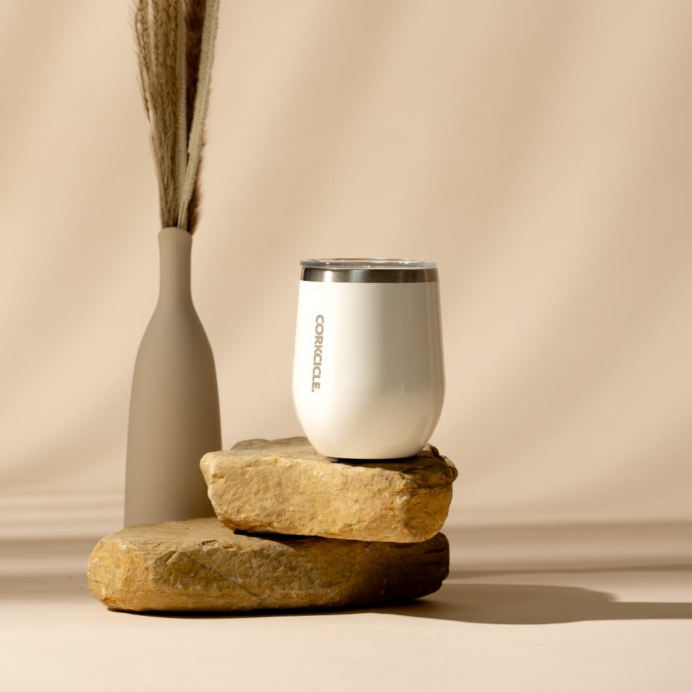 Corkcicle Stemless 12oz Insulated Wine Tumbler - Oat Milk - Juli's Wearable Art