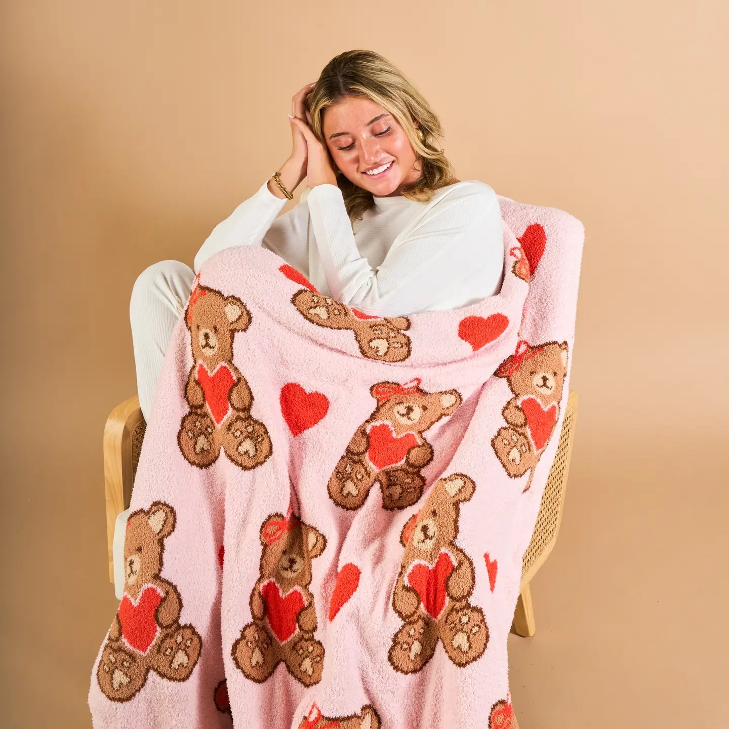 Cozy Dreams Luxe Blanket - Teddy Bear Hugs - Juli's Wearable Art