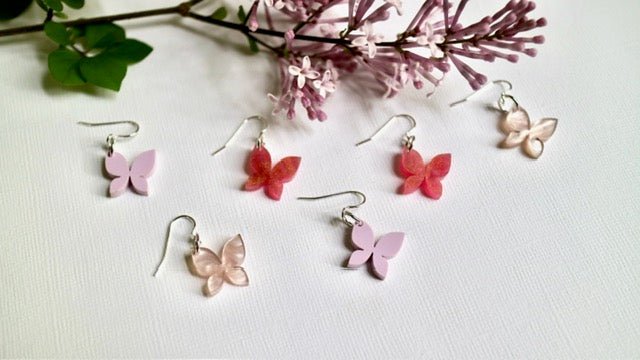 Dainty Butterfly Earrings - Juli's Wearable Art