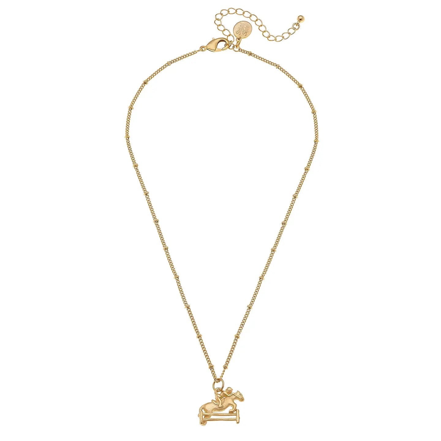 Dainty Gold Jumping Horse Necklace - Juli's Wearable Art