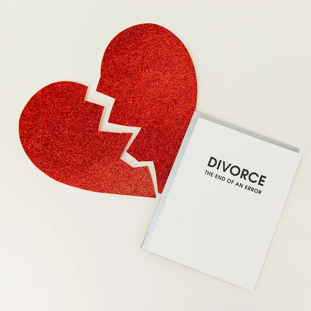 Divorce: End of An Error | Letterpress Card - Juli's Wearable Art