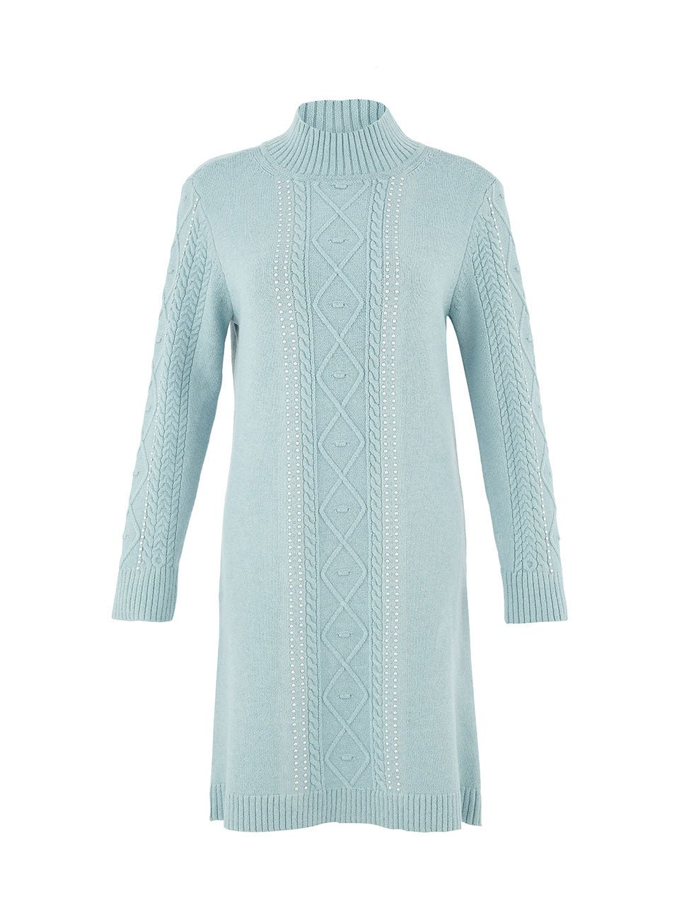 Dolcezza Embellished Long Knit Dress | Seafoam - Juli's Wearable Art