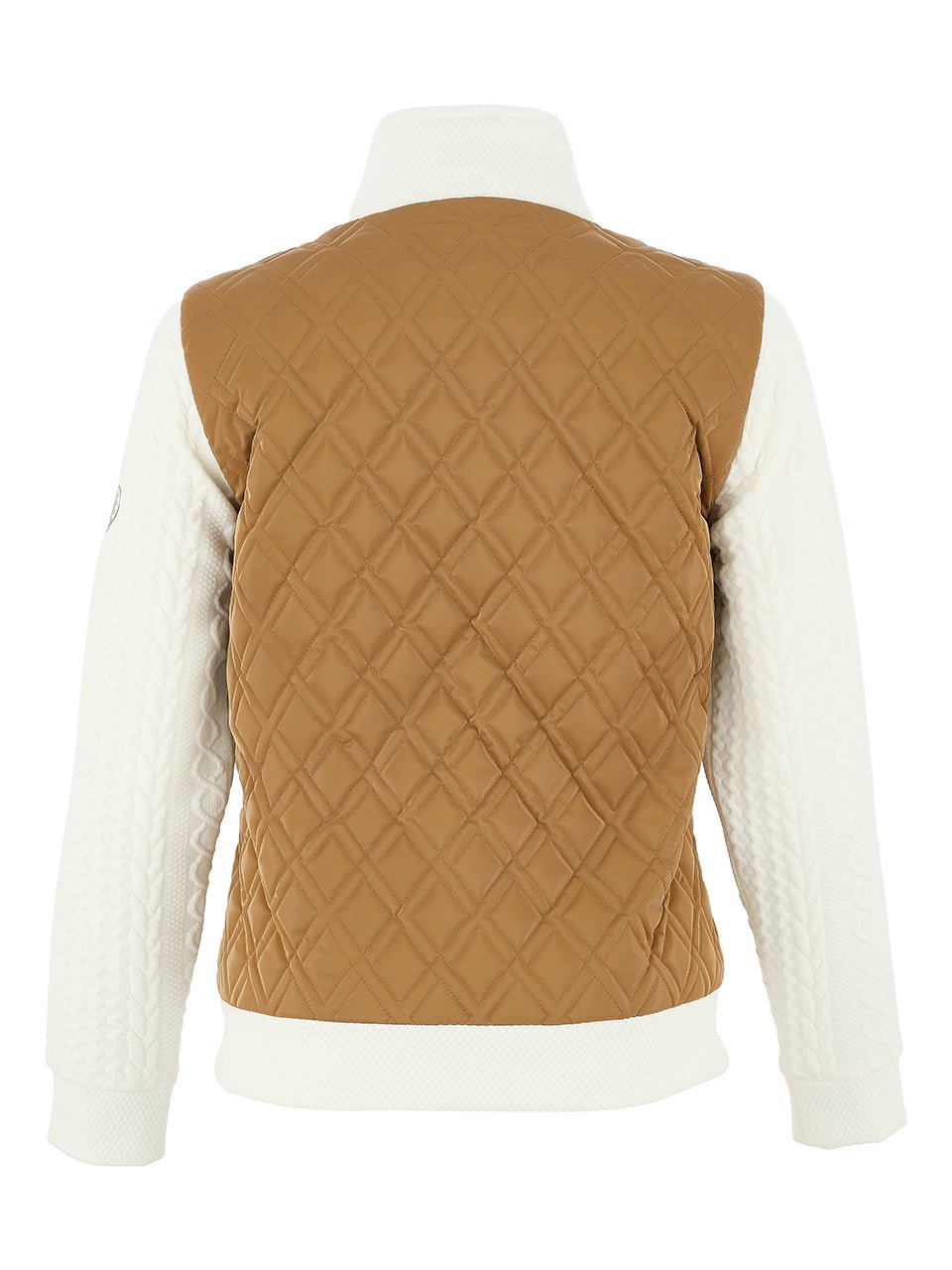Dolcezza Quilted Zip Jacket | Camel & White - Juli's Wearable Art