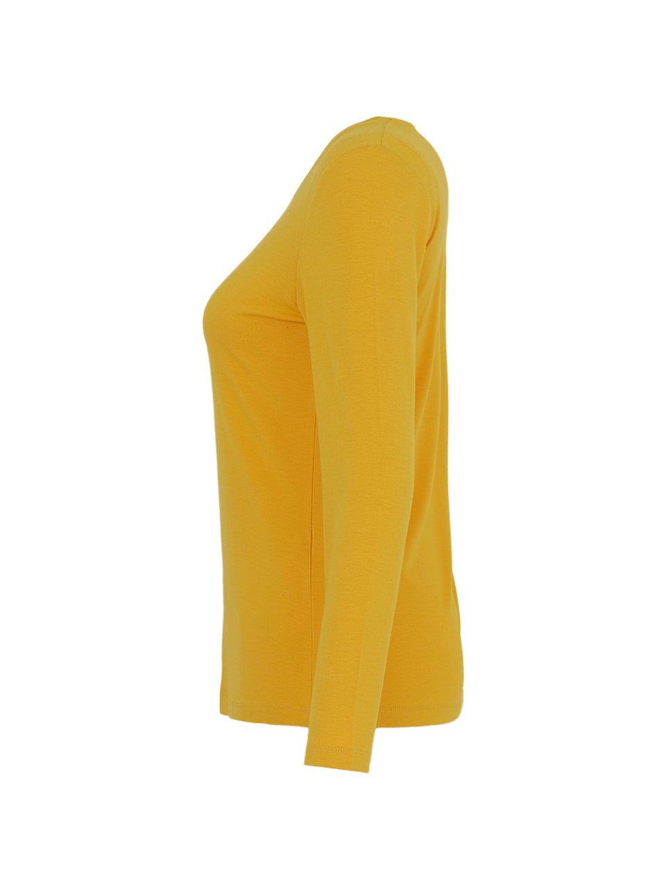 Dolcezza Yellow Ochre Crew Neck Long - Sleeved Top - Juli's Wearable Art