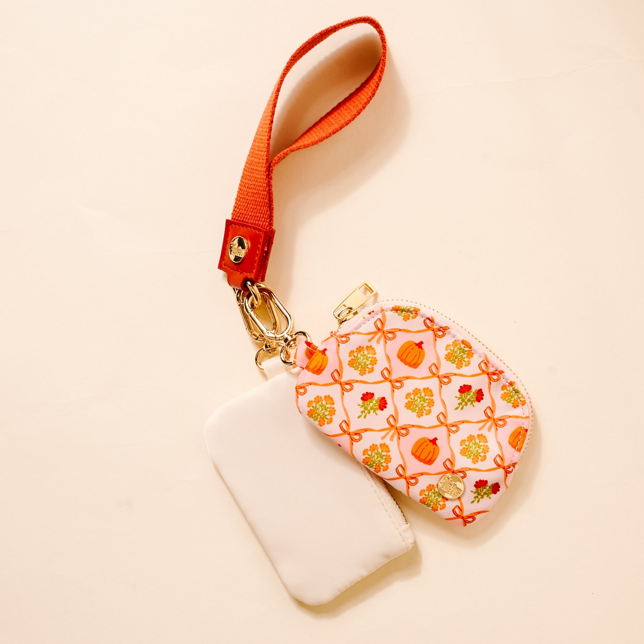 Dynamic Duo Pouch Wristlet - Patchwork Pumpkins - Juli's Wearable Art