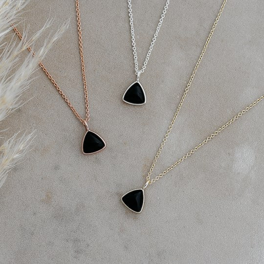 Elsie Black Onyx Pendant Necklaces - Juli's Wearable Art