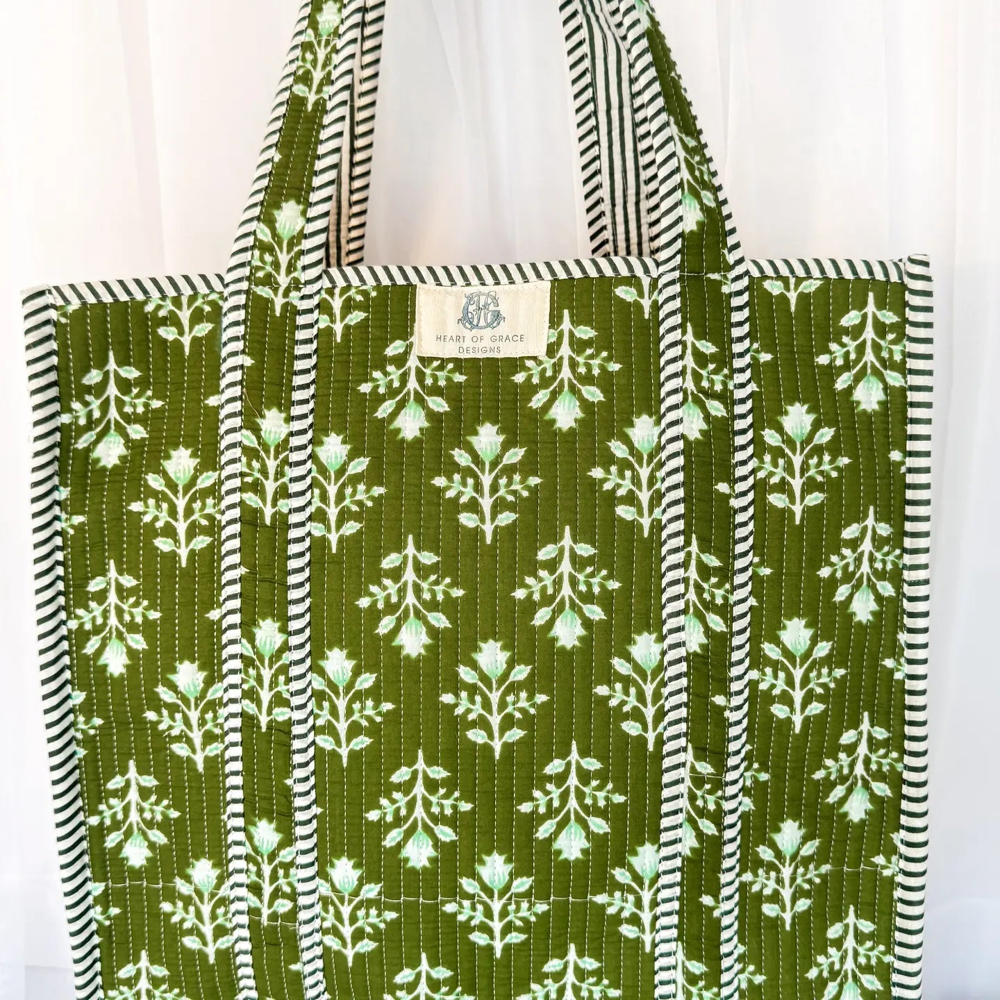 Emerald Bay | Regular Quilted Tote Bag - Juli's Wearable Art