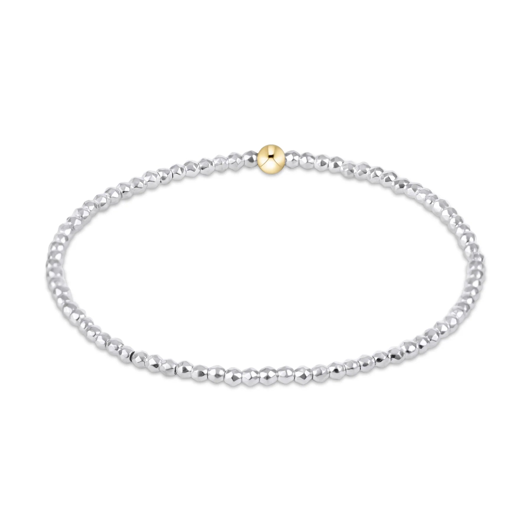 Enewton Bright Silver Faceted Hematite 2mm Bead Bracelet - Juli's Wearable Art